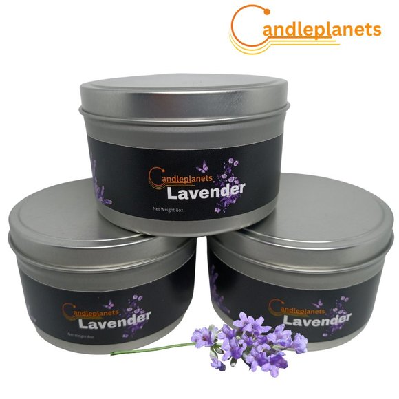 Lavender Soy Candle 8oz - Picture 1 of 2